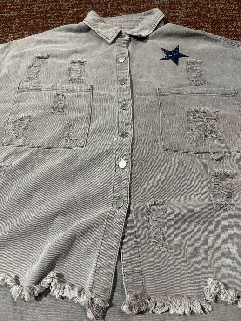 Tiny Turnip Milwaukee brewers sparkle slouchy distressed frayed button down S - Picture 5 of 15